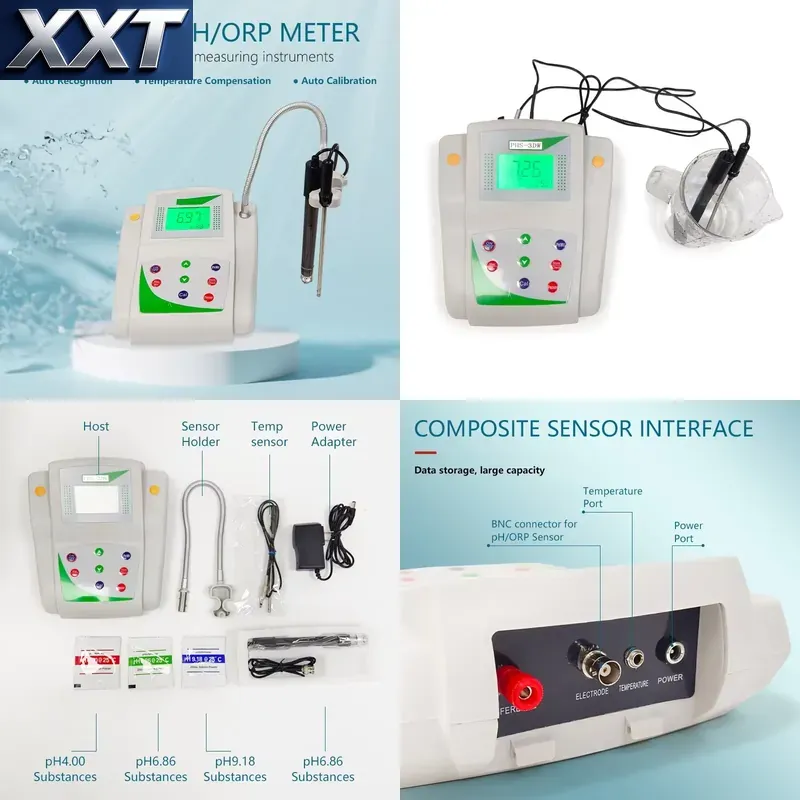 Ph Meter - XXTプロフェッショナルデスクトップPHメーター高感度高速測定0.01pH分解能、データ出力機能付き、食品安全用