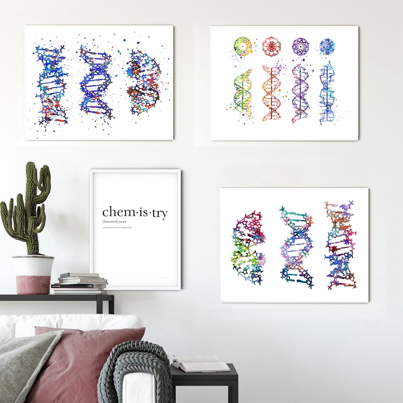 Medical Lab Pictures - Dna-モダンな医療用壁アートキャンバス,表面上の印刷されたポスター,北欧スタイル,実験室,オフィスの装飾