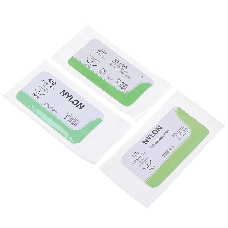 ナイロン製外科縫合糸キット 12個入り 2.0 3.0 4. - Medical Lab Kit のレビューと価格