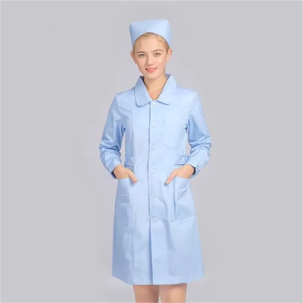 新しい純粋な綿通気性白制服コート研究室作業服美容院制服歯科ケ - Medical Lab Coat のレビューと価格