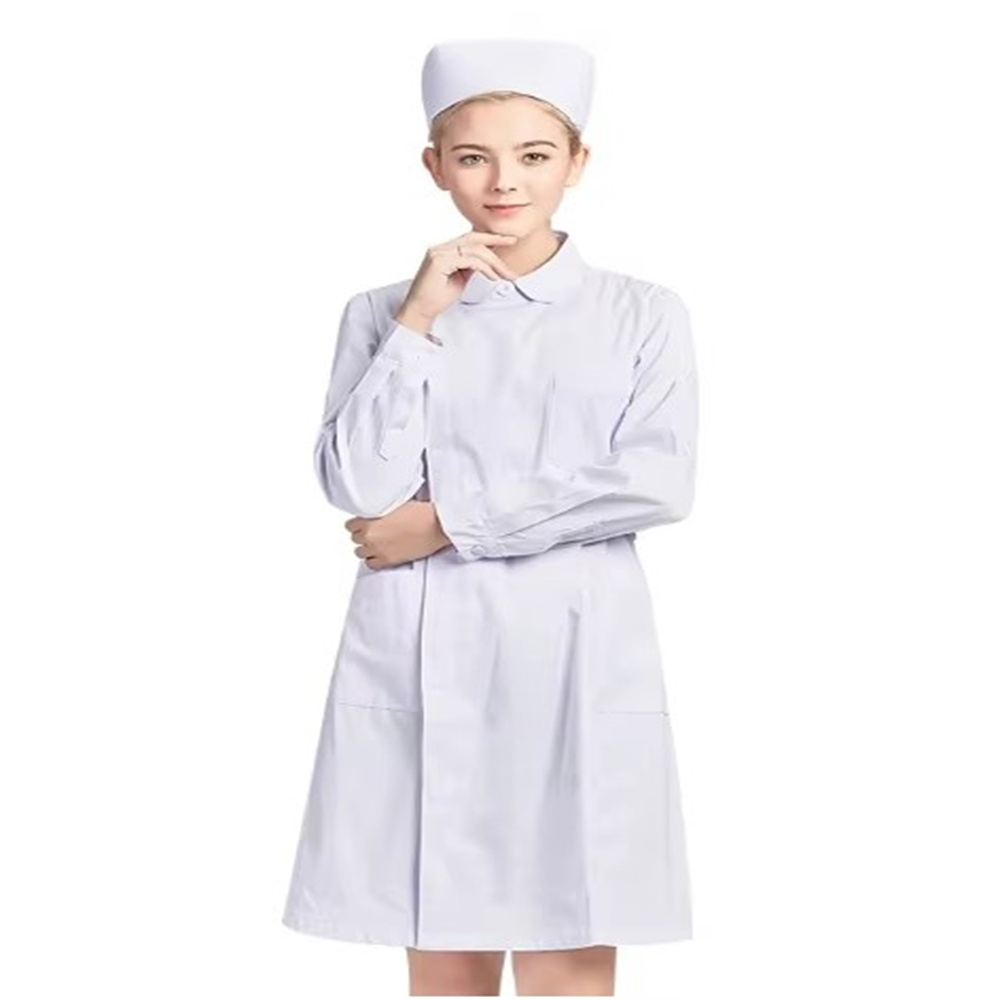 新しい純粋な綿通気性白制服コート研究室作業服美容院制服歯科ケ - Medical Lab Coat のレビューと価格