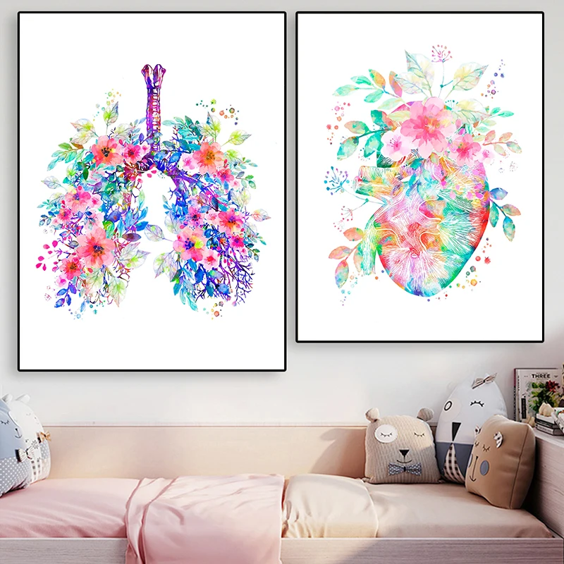 解剖学医療ポスター花器官ウォールアートキャンバス絵画人類学教 - Medical Lab Pictures のレビューと価格