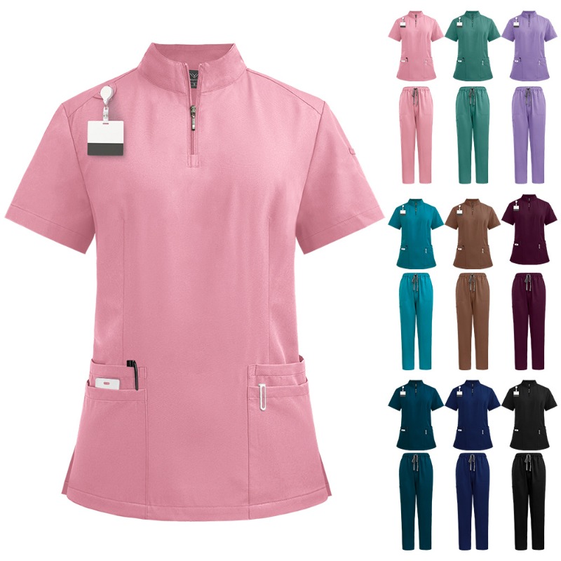 ニュートラルカラーの医療用フロスト加工スタンドアップカラージ - Medical Lab Coat のレビューと価格