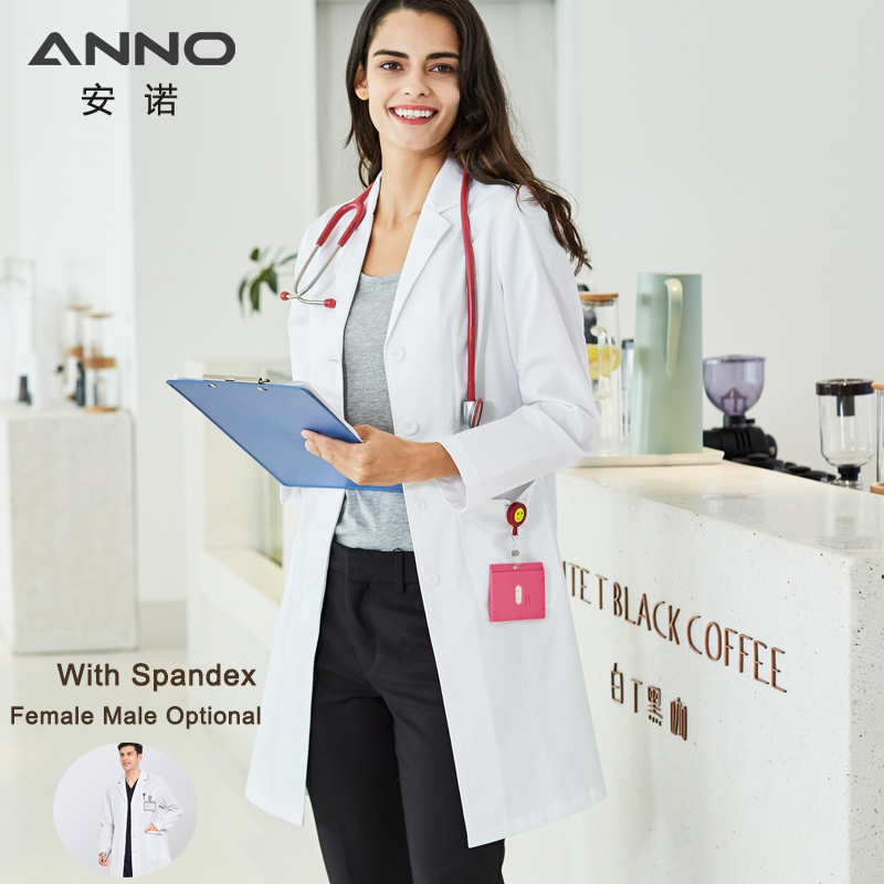 女性用長袖ラボユニフォーム,スパンデックスの伸縮性ワークアウ - Medical Lab Coat のレビューと価格