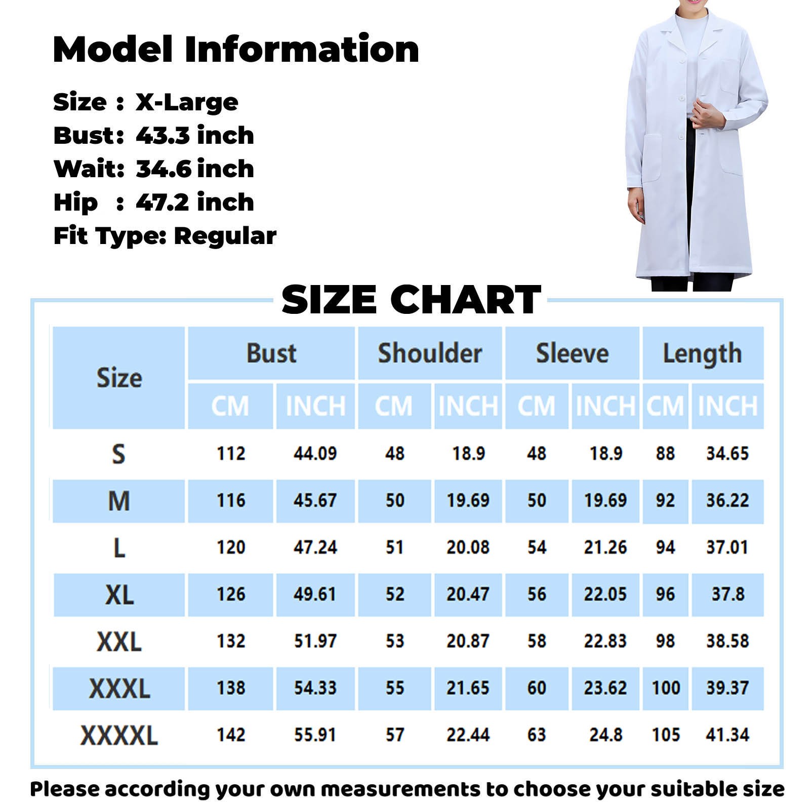 白衣女性男性学生化学ヘルスケア専門家ナース長袖ドクターワーク - Medical Lab Coat のレビューと価格