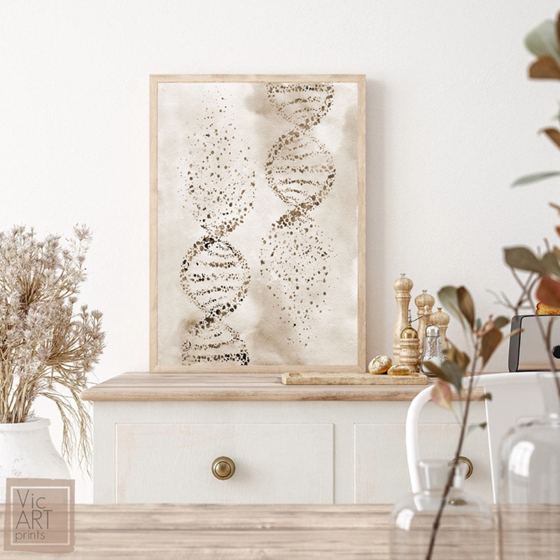 Dna-モダンな医療用壁アートキャンバス,表面上の印刷された - Medical Lab Pictures のレビューと価格