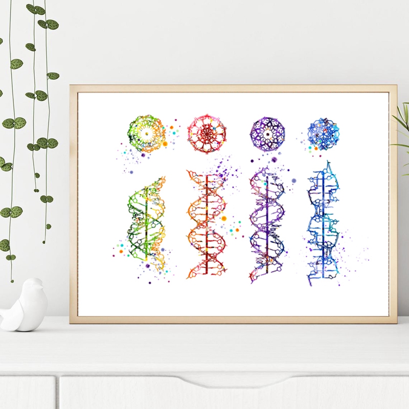 Dna-モダンな医療用壁アートキャンバス,表面上の印刷された - Medical Lab Pictures のレビューと価格