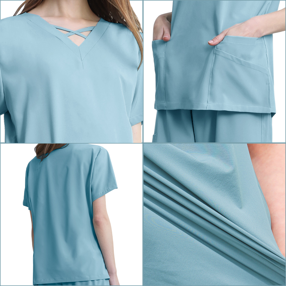 ファッションヘルスケアナースブラウスナース服 Tシャツ V  - Medical Lab Coat のレビューと価格