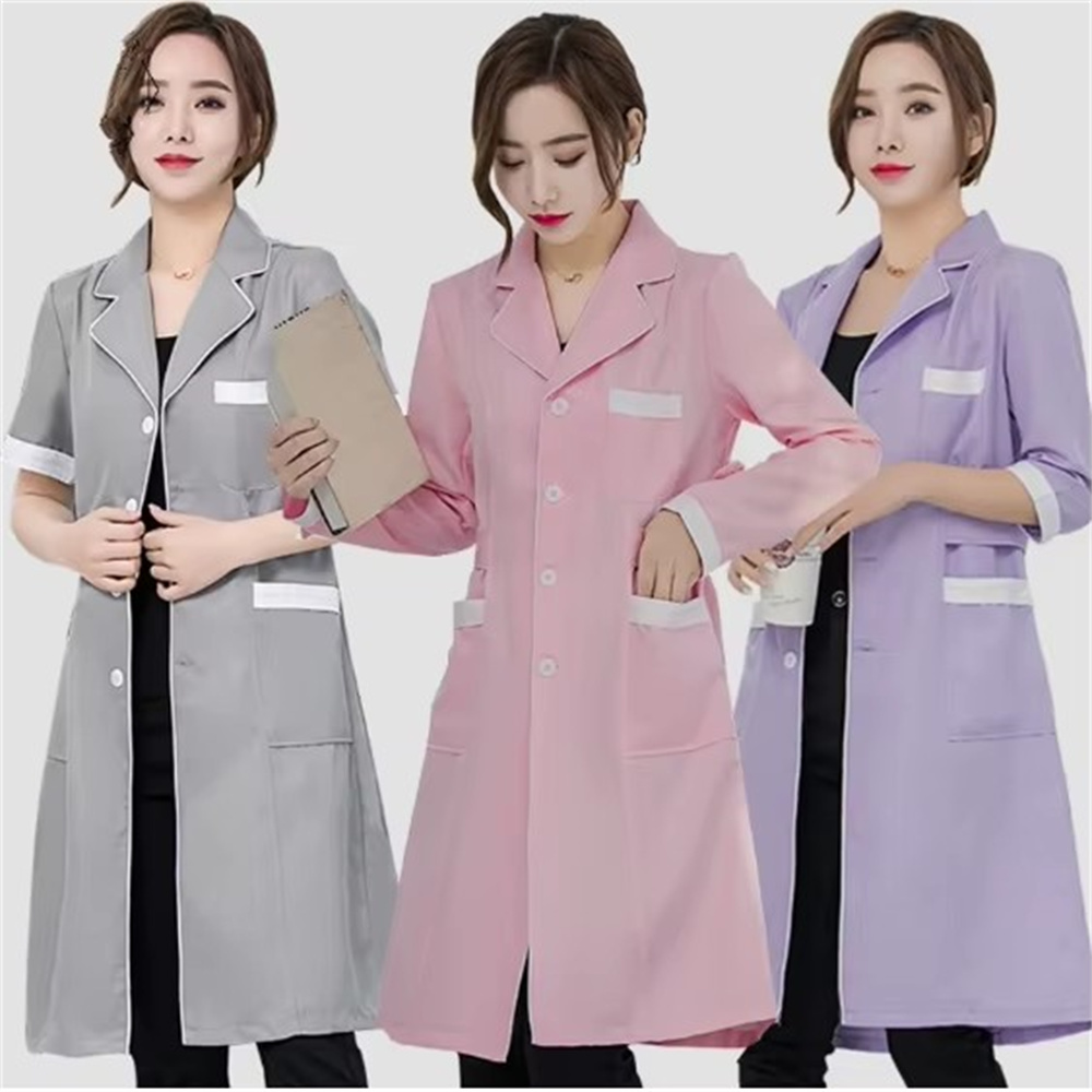 シンプルなしわ防止スパユニフォーム,美容院のユニフォーム,実 - Medical Lab Coat のレビューと価格