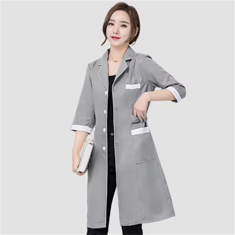シンプルなしわ防止スパユニフォーム,美容院のユニフォーム,実 - Medical Lab Coat のレビューと価格
