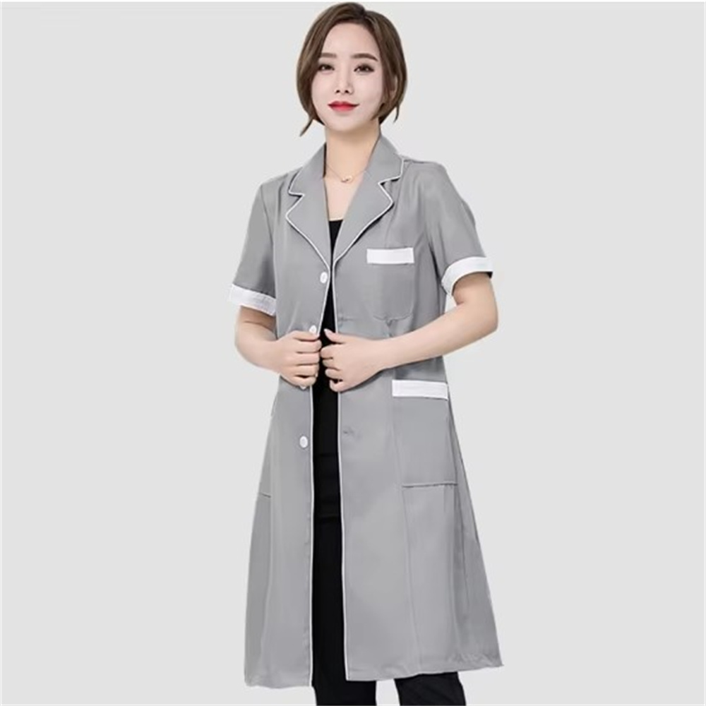 シンプルなしわ防止スパユニフォーム,美容院のユニフォーム,実 - Medical Lab Coat のレビューと価格