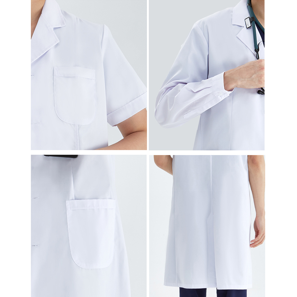 男性と女性のための白い看護ユニフォーム,病院の実験室,薄い看 - Medical Lab Coat のレビューと価格