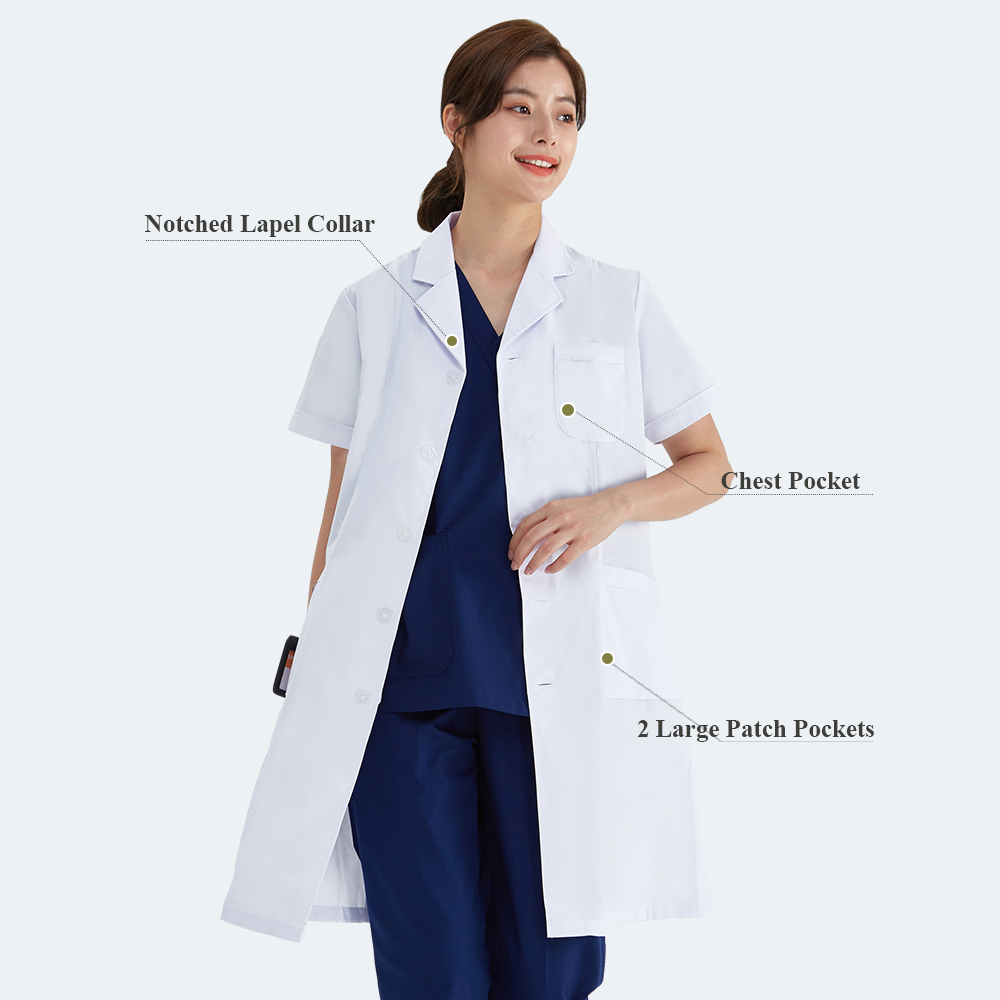 男性と女性のための白い看護ユニフォーム,病院の実験室,薄い看 - Medical Lab Coat のレビューと価格